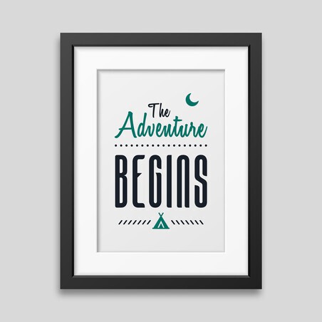 Framed poster The adventure begins